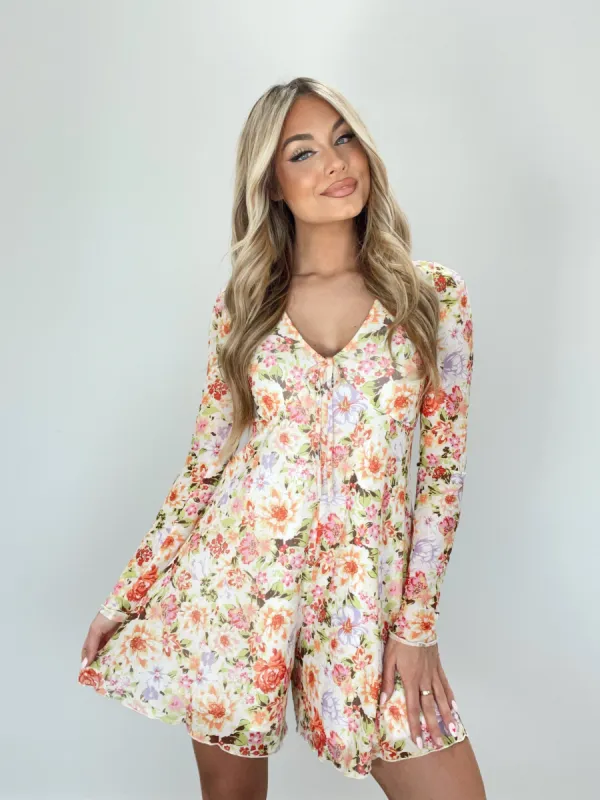 Spring Fling Floral Romper sold by LANE 201