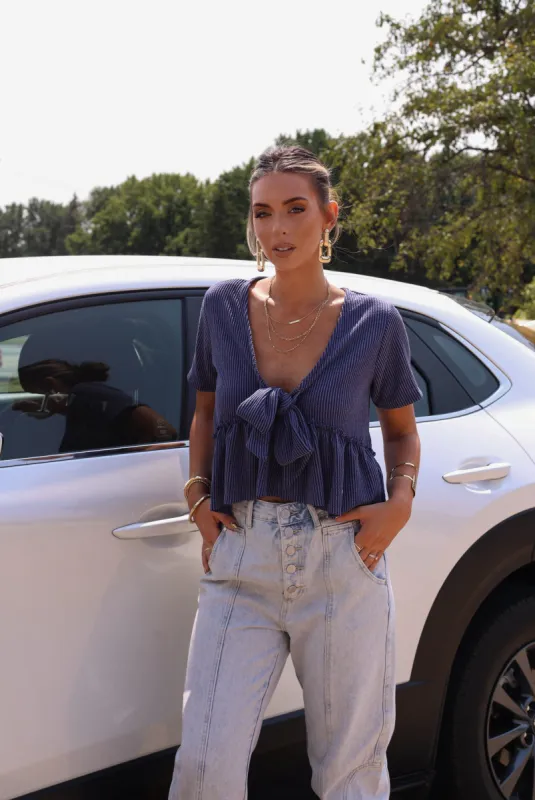 Flirty Fall Bow Top sold by LANE 201