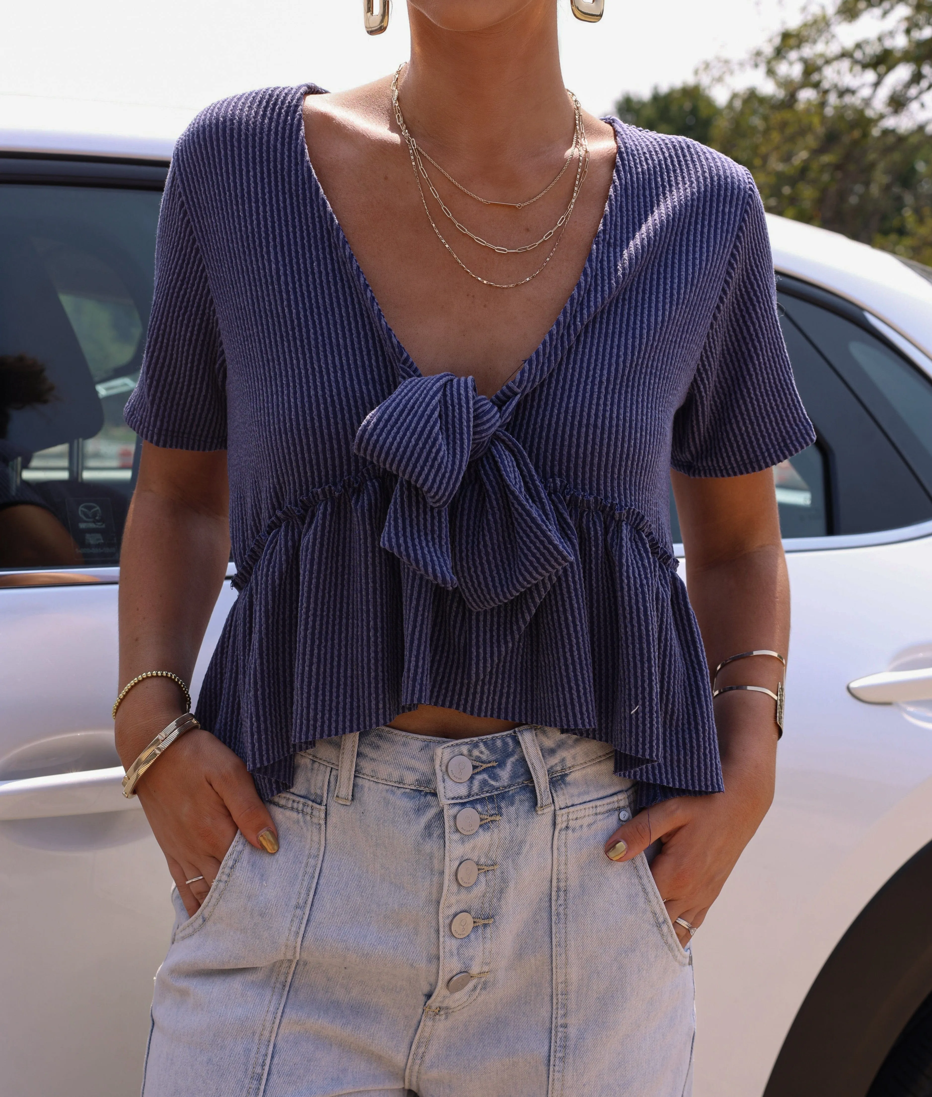 Flirty Fall Bow Top sold by LANE 201 product image thumbnail 3