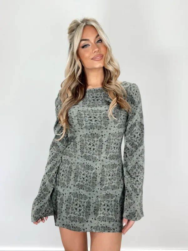 Paisley Party Mini Dress made by LANE 201