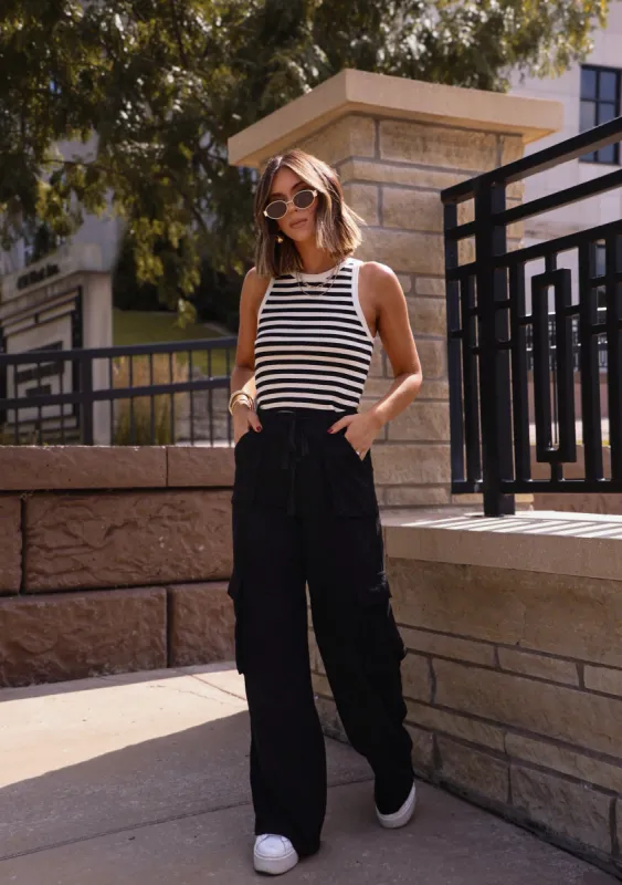Utility Wide Leg Linen Pants sold by LANE 201