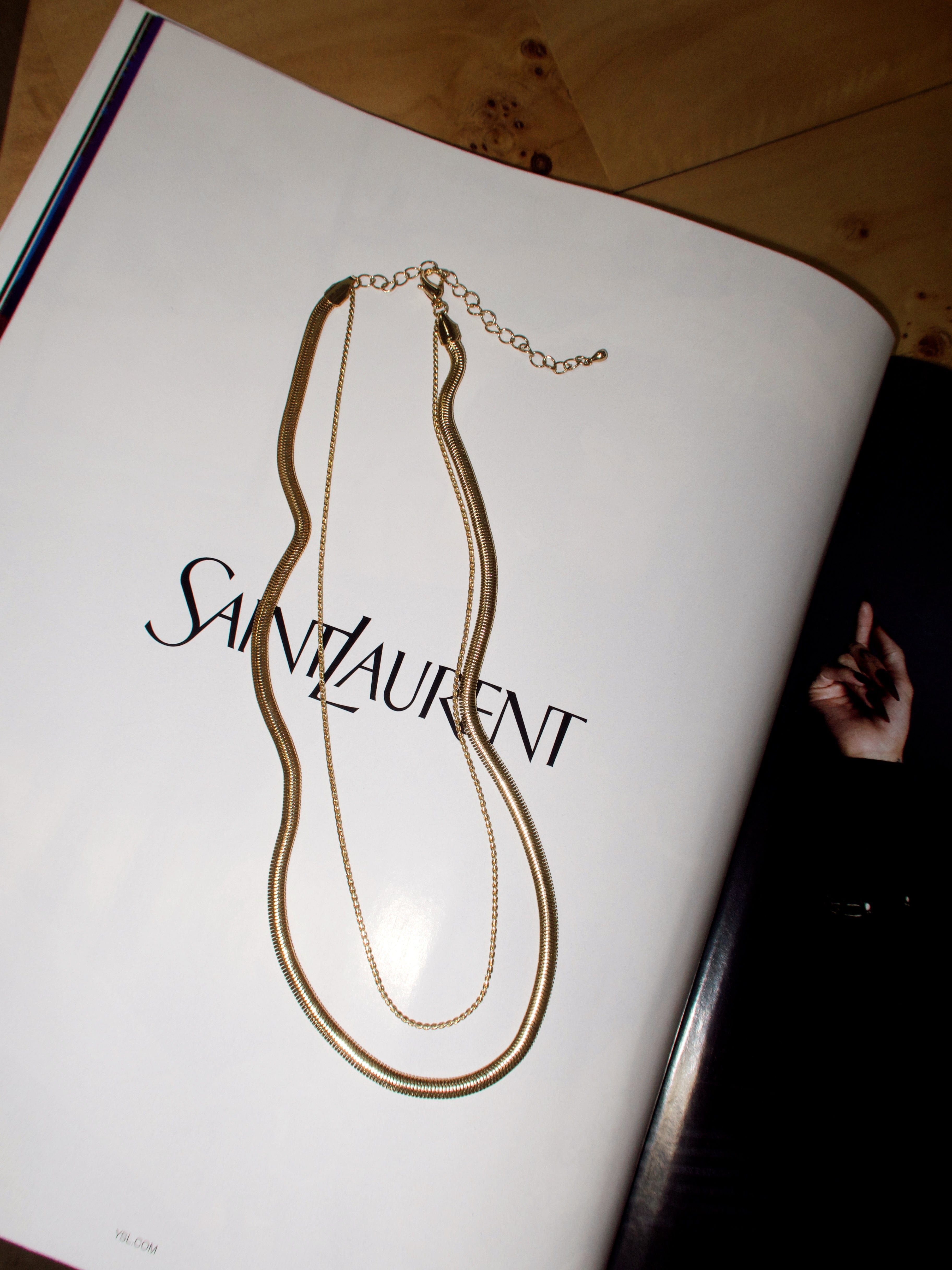 Snake Chain Layered Necklace sold by LANE 201