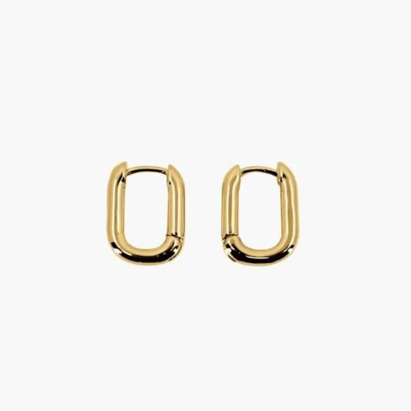 Gold Rectangular Hoop sold by LANE 201