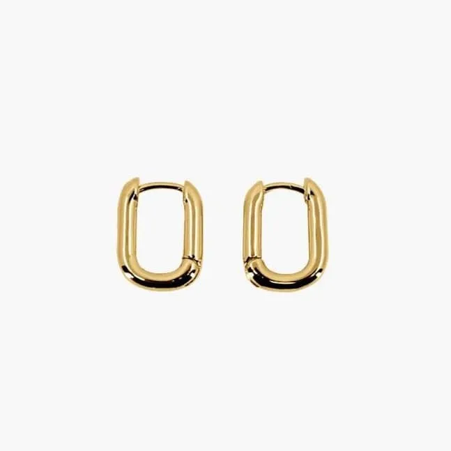 Gold Rectangular Hoop sold by LANE 201