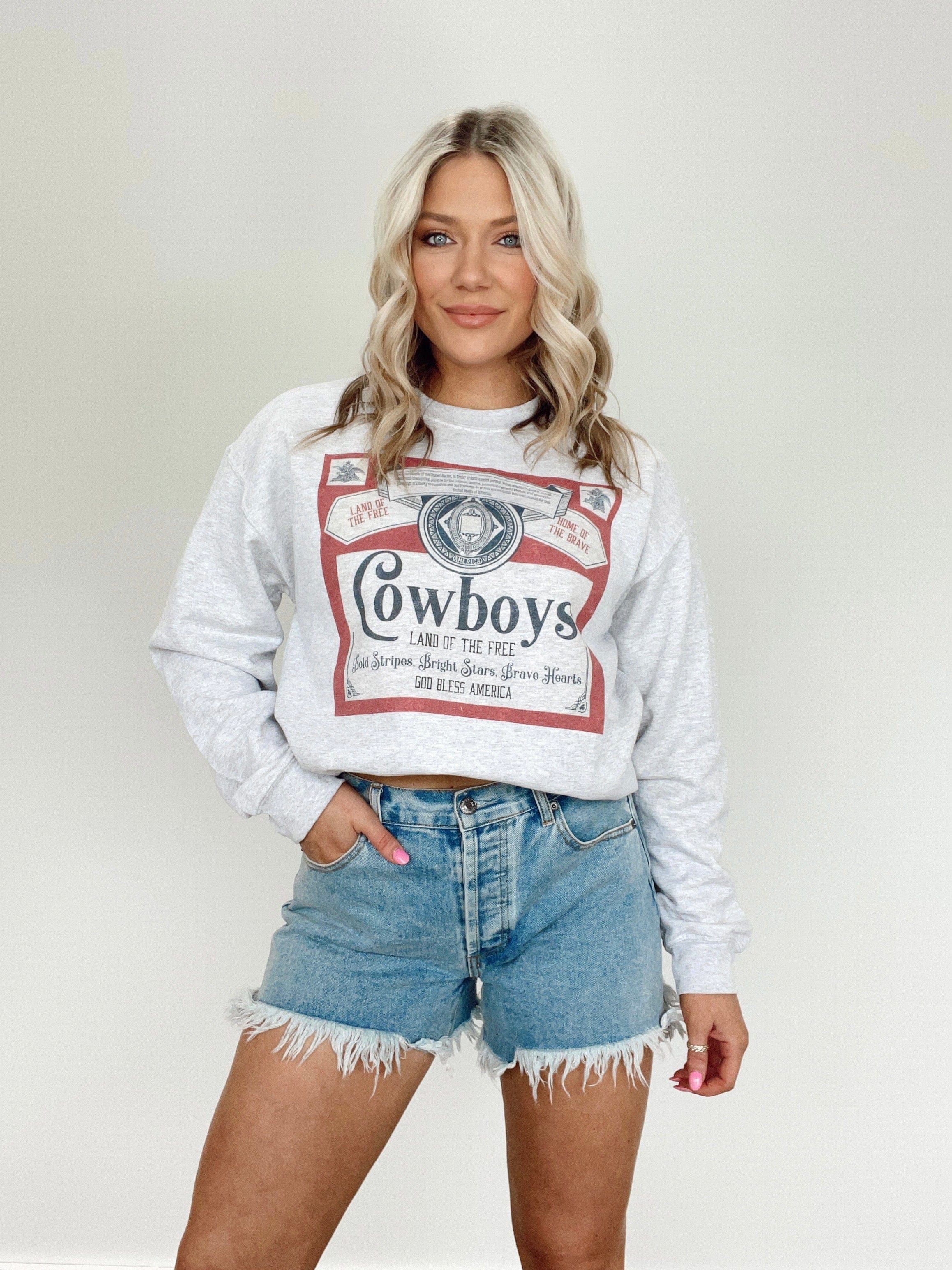 Land Of The Free Cowboys Graphic Sweatshirt sold by LANE 201 product image thumbnail 2