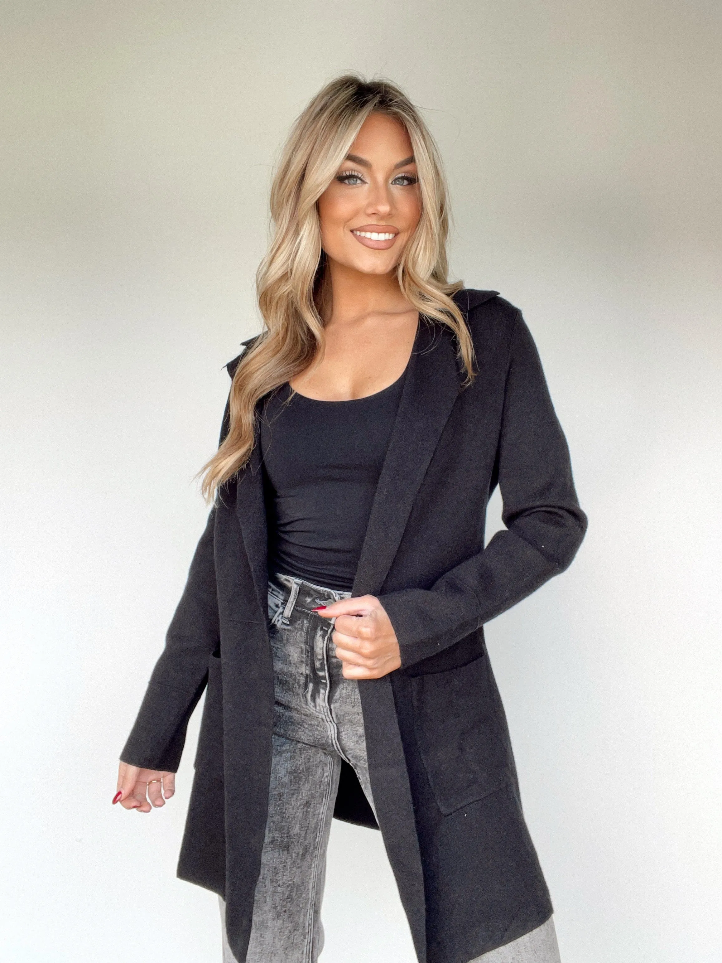 Black Sweater Cardigan sold by LANE 201 product image thumbnail 3
