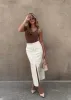 Cream Cargo Skirt sold by LANE 201