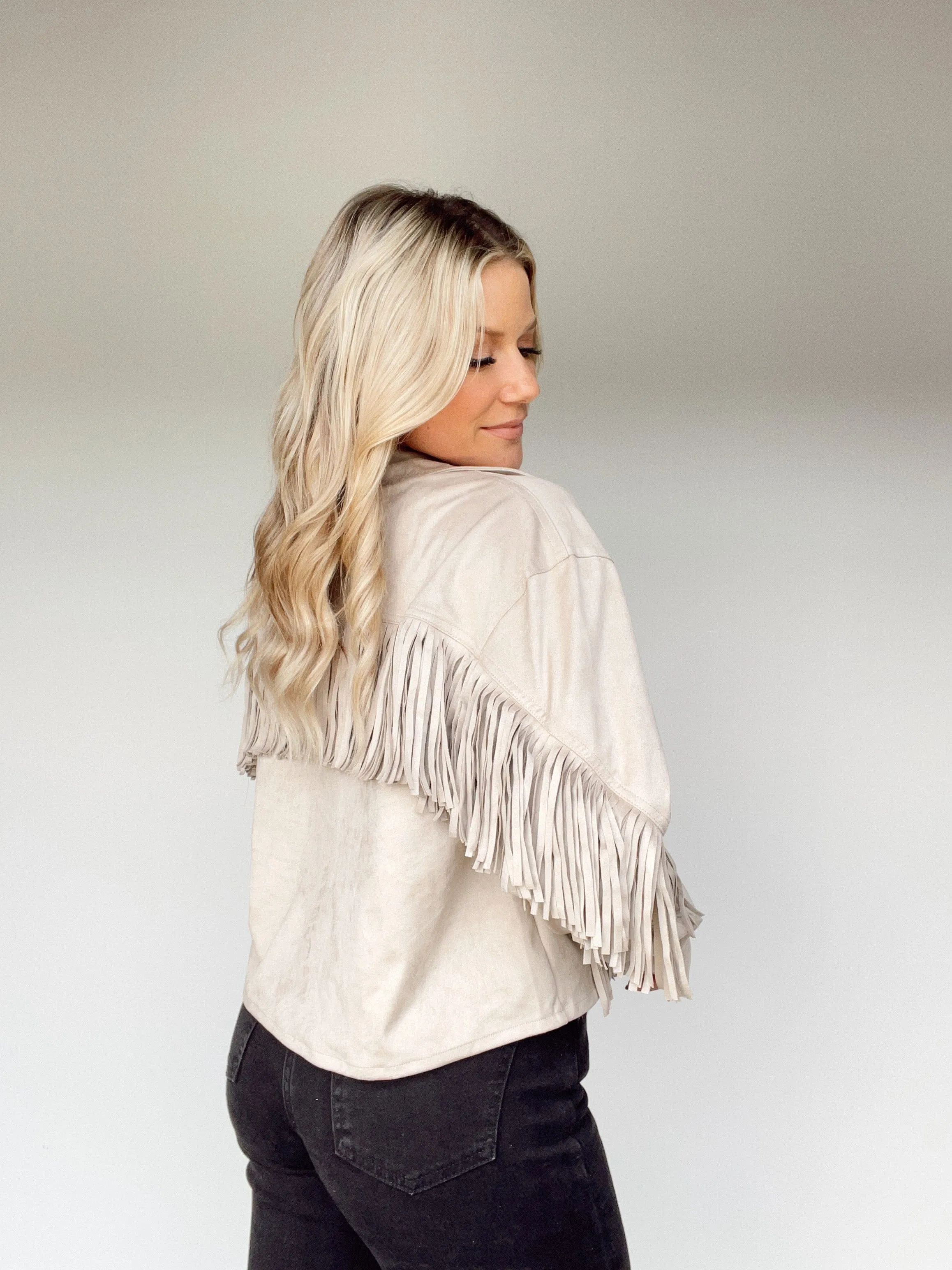 Fringe Suede Jacket sold by LANE 201 product image thumbnail 2