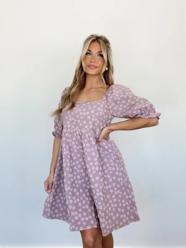 Lavender Floral Print Dress sold by LANE 201