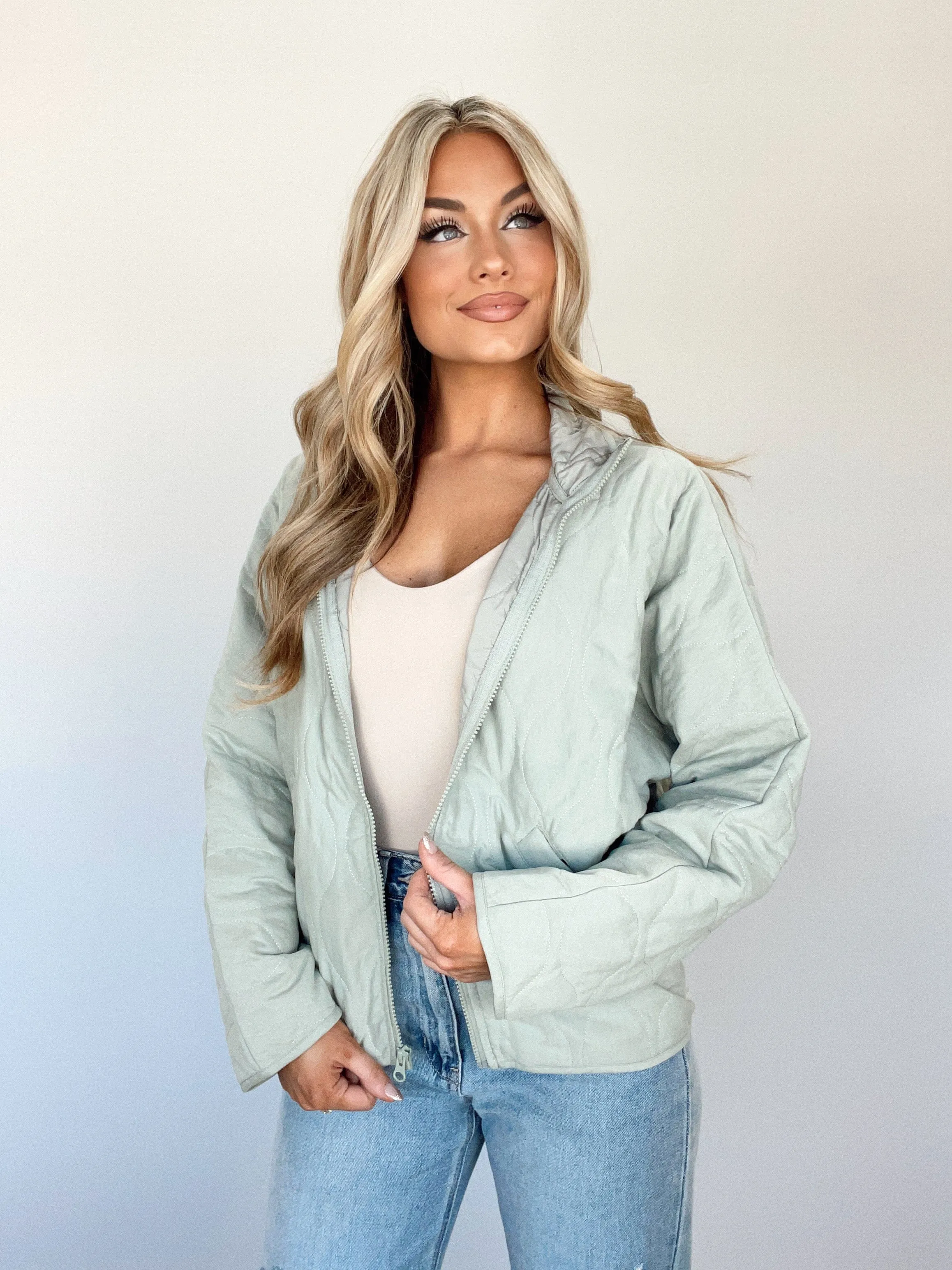 Sage Wanderlust Quilted Jacket sold by LANE 201 product image thumbnail 3