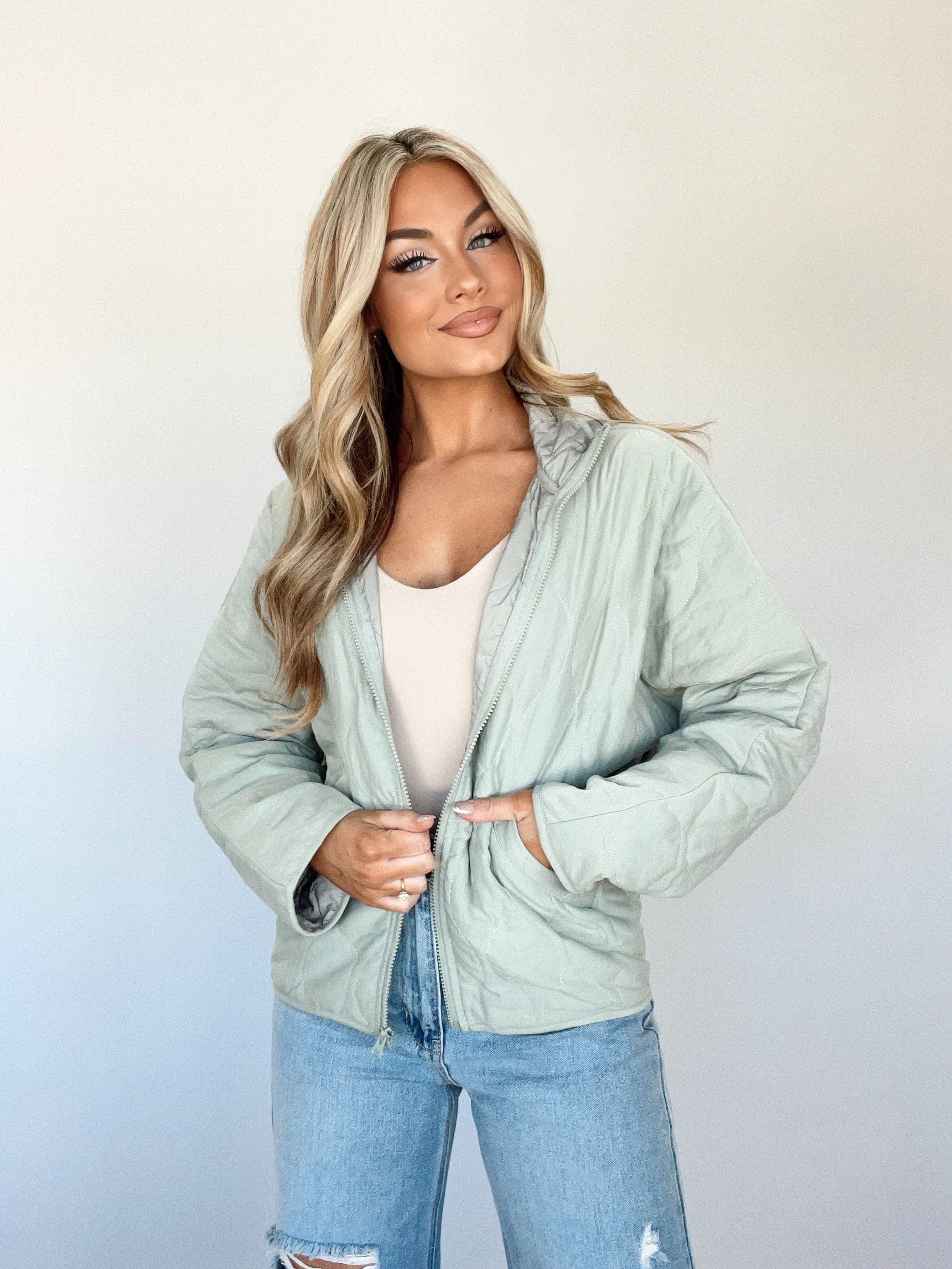 Sage Wanderlust Quilted Jacket sold by LANE 201 product image thumbnail 4