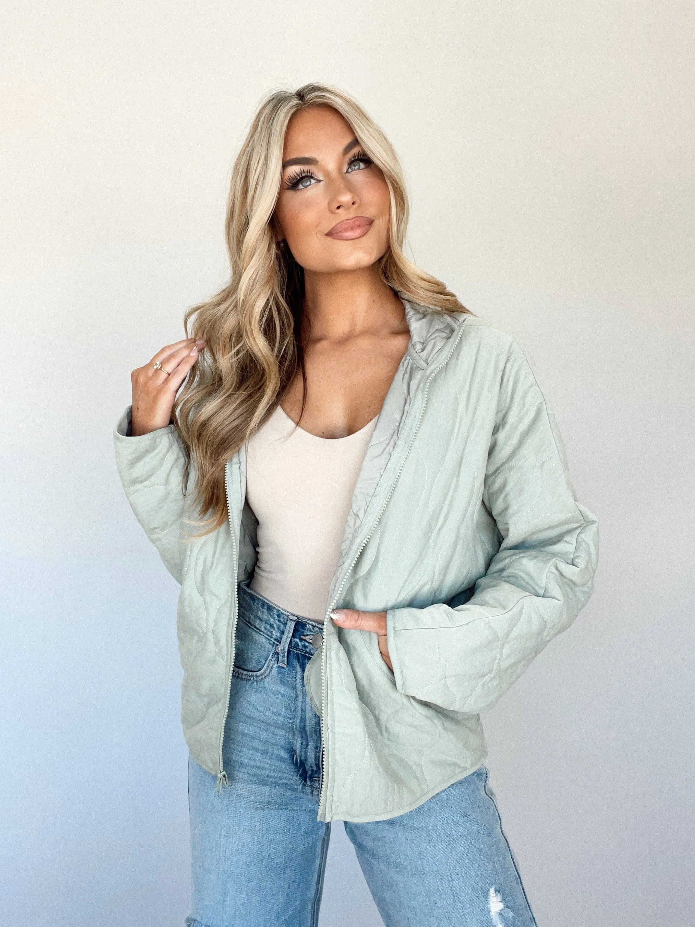 Sage Wanderlust Quilted Jacket sold by LANE 201 product image thumbnail 5