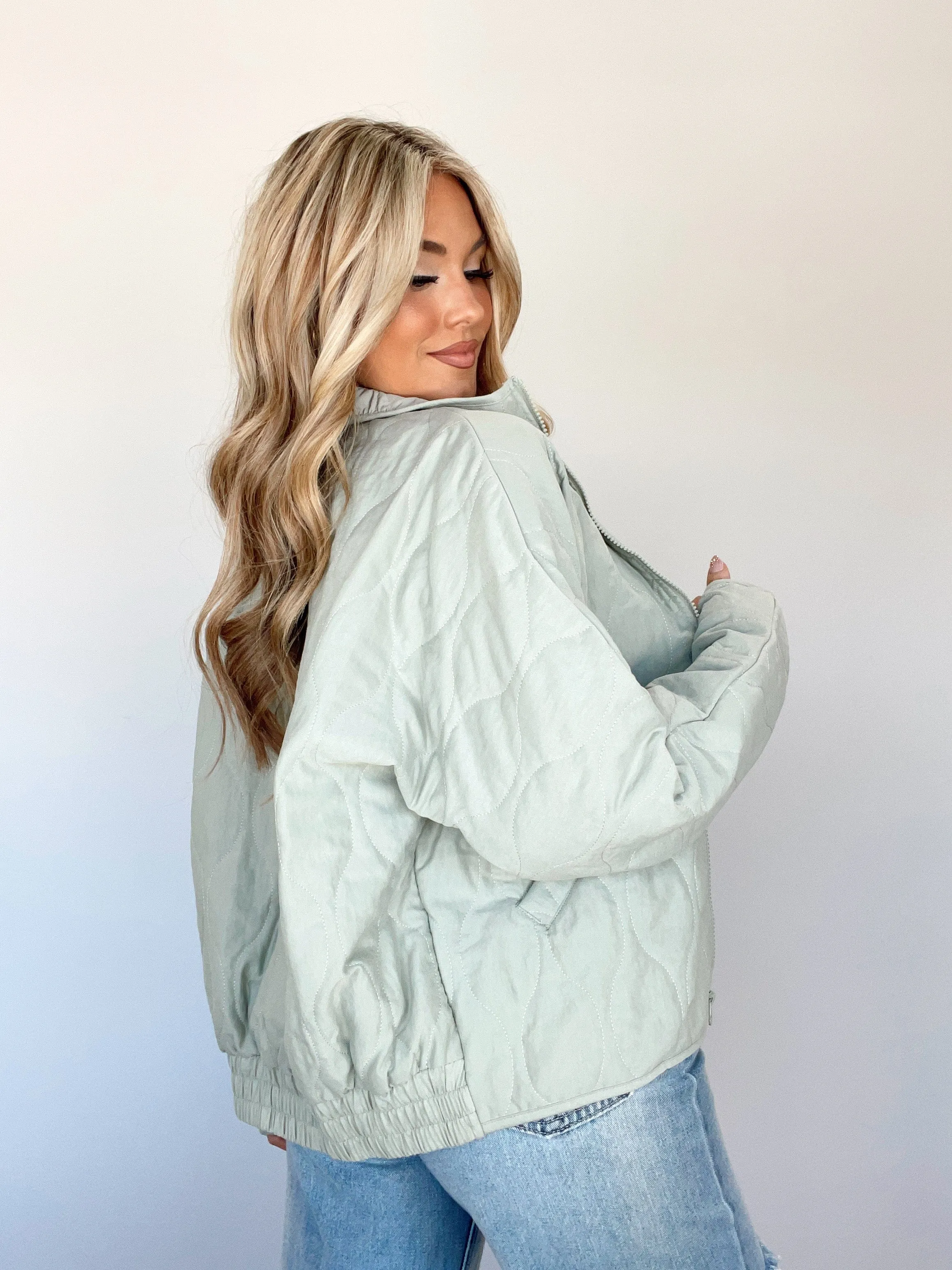 Sage Wanderlust Quilted Jacket sold by LANE 201 product image thumbnail 2