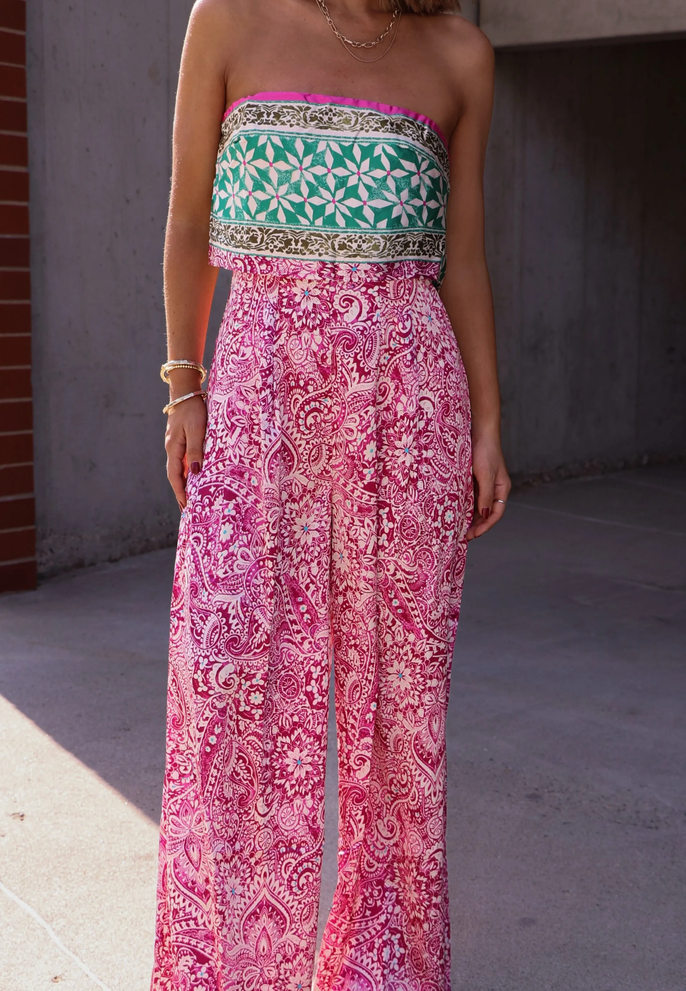 Paisley Satin Jumpsuit sold by LANE 201 product image thumbnail 3