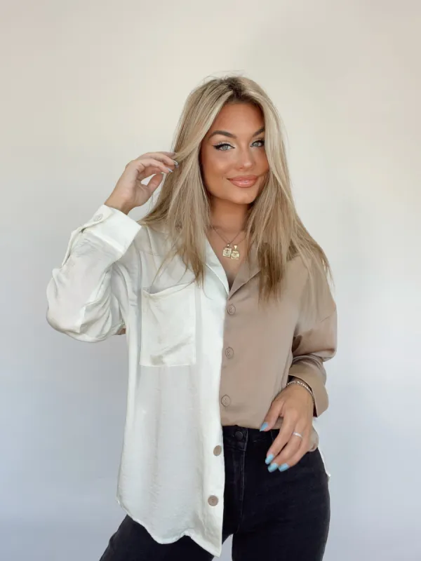 Opposites Attract Button Up sold by LANE 201