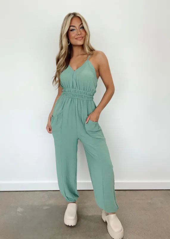 Easygoing Escape Jumpsuit sold by LANE 201