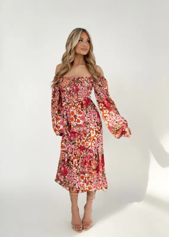 Mulberry Blooms Maxi Dress made by LANE 201