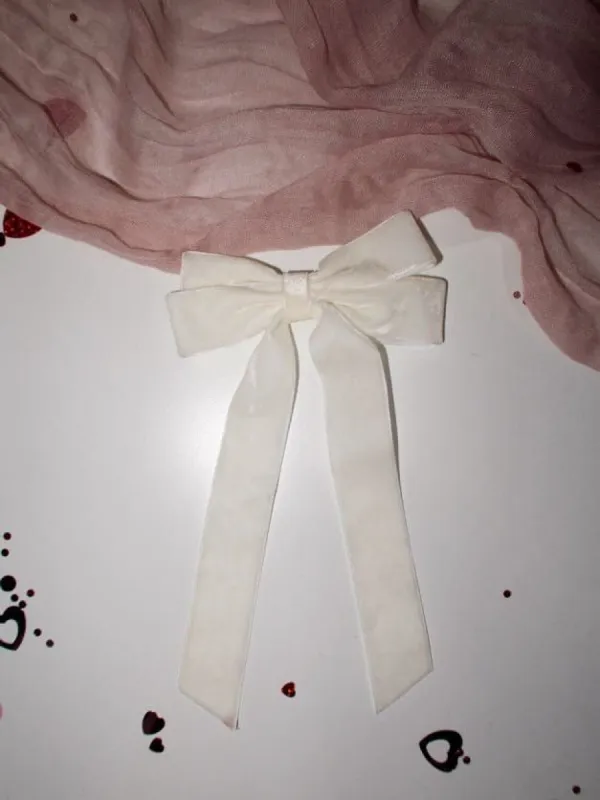 Velvet Bow Hair Clips made by LANE 201
