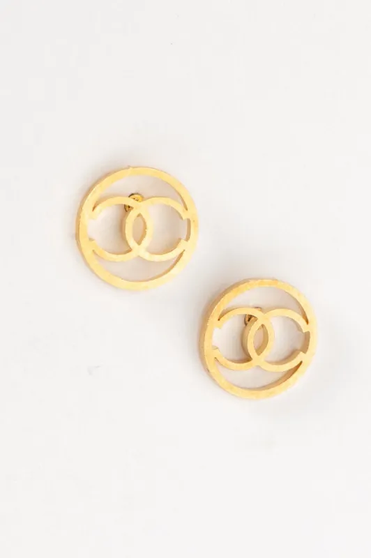 Gold CC Earring sold by LANE 201