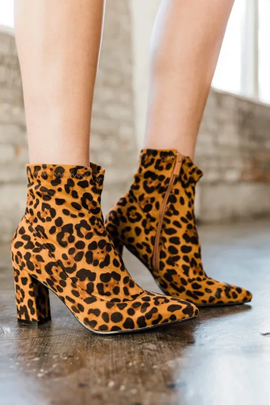 Leopard Sock Bootie sold by LANE 201