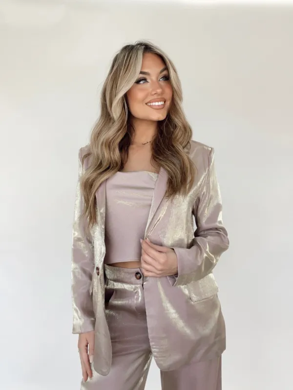 Beige Luminous Blazer sold by LANE 201