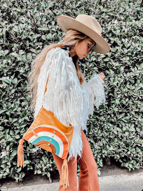 WS -Chasing Rainbows Leather Bag sold by Mahiya