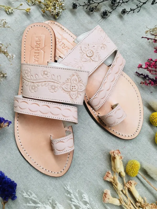 Tallulah Bohemian Sandals - Blush made by Mahiya
