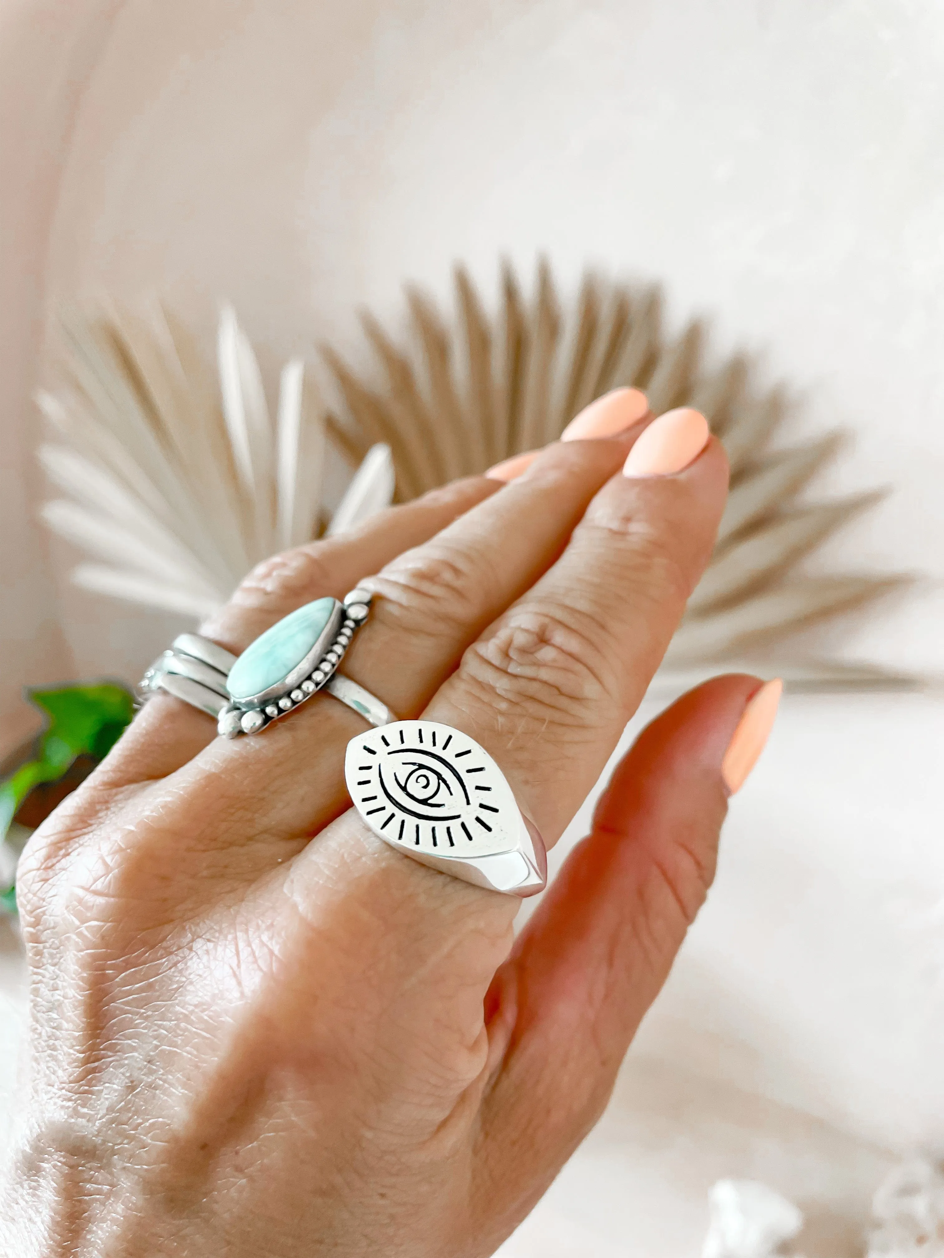Evil Eye Ring sold by Mahiya product image thumbnail 3