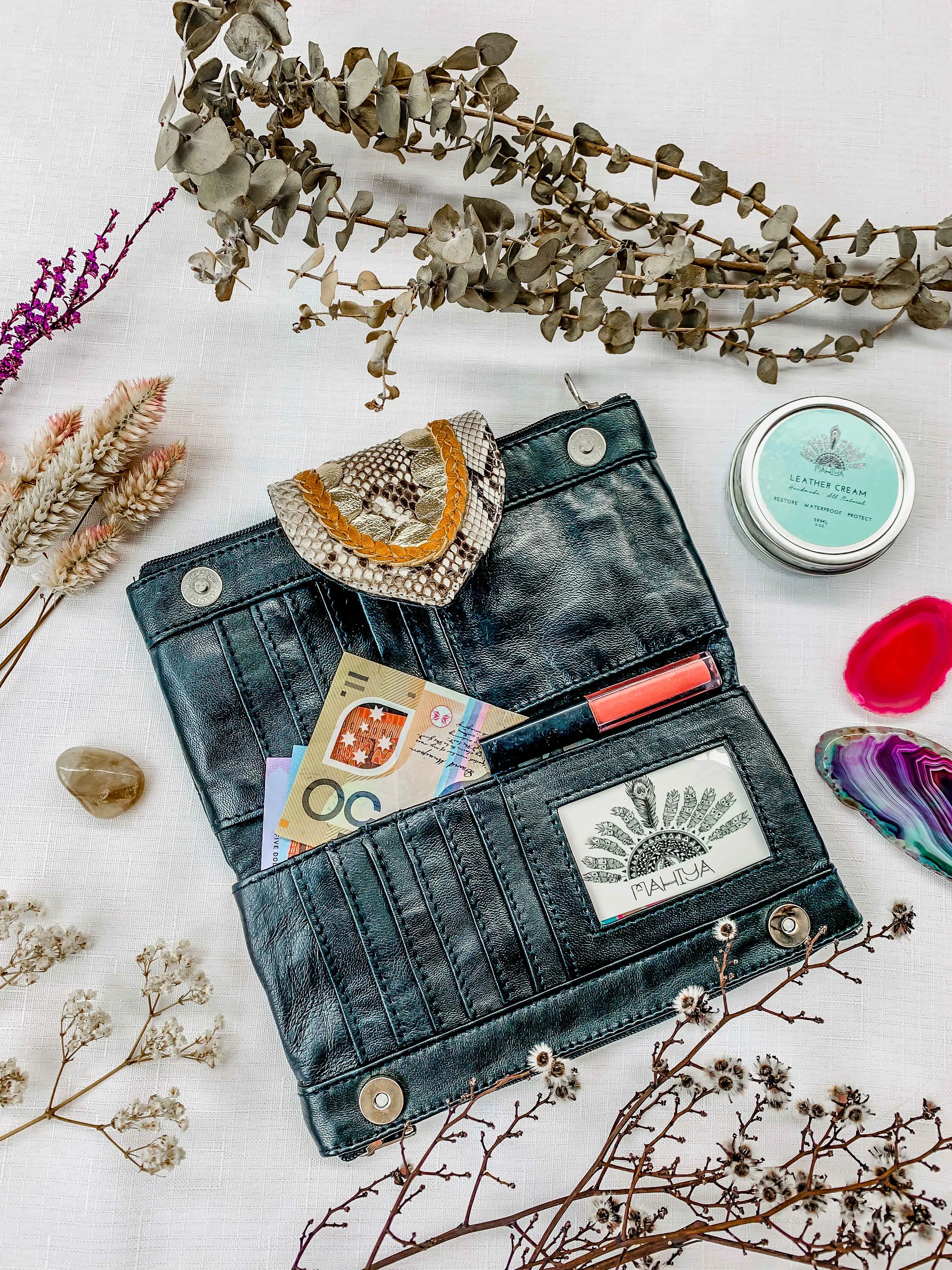 Azire Autumn Leather Wallet sold by Mahiya product image thumbnail 3