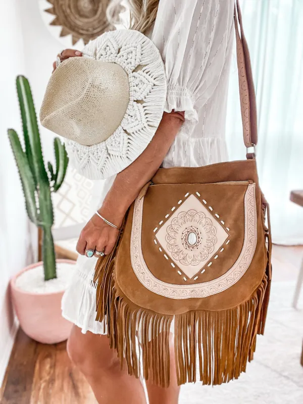 Ziggy Suede Bag - Nude sold by Mahiya