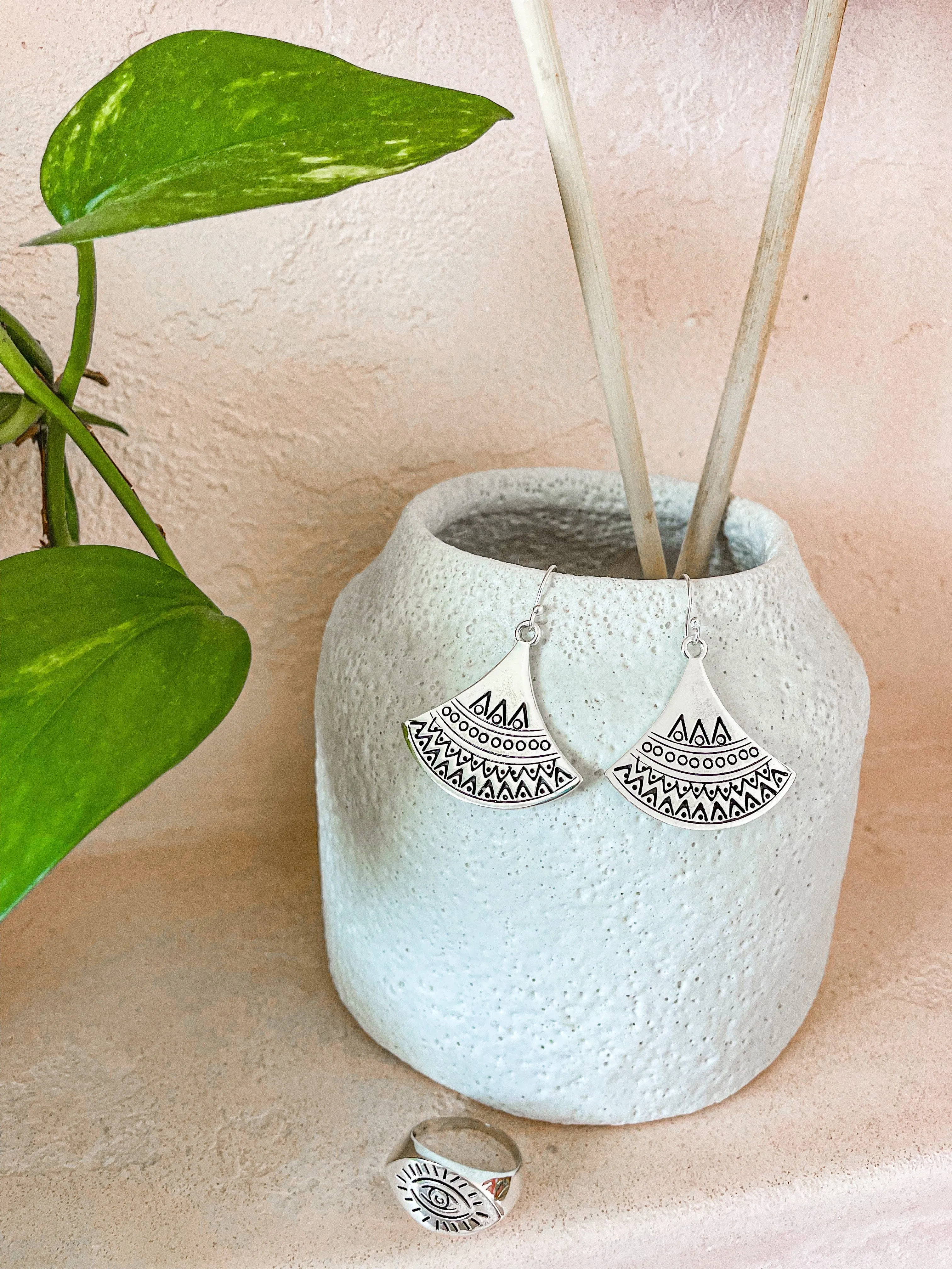 Zarli Silver earings sold by Mahiya product image thumbnail 3