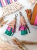 Tassel Rainbow Key Ring/ Bag Tassel sold by Mahiya