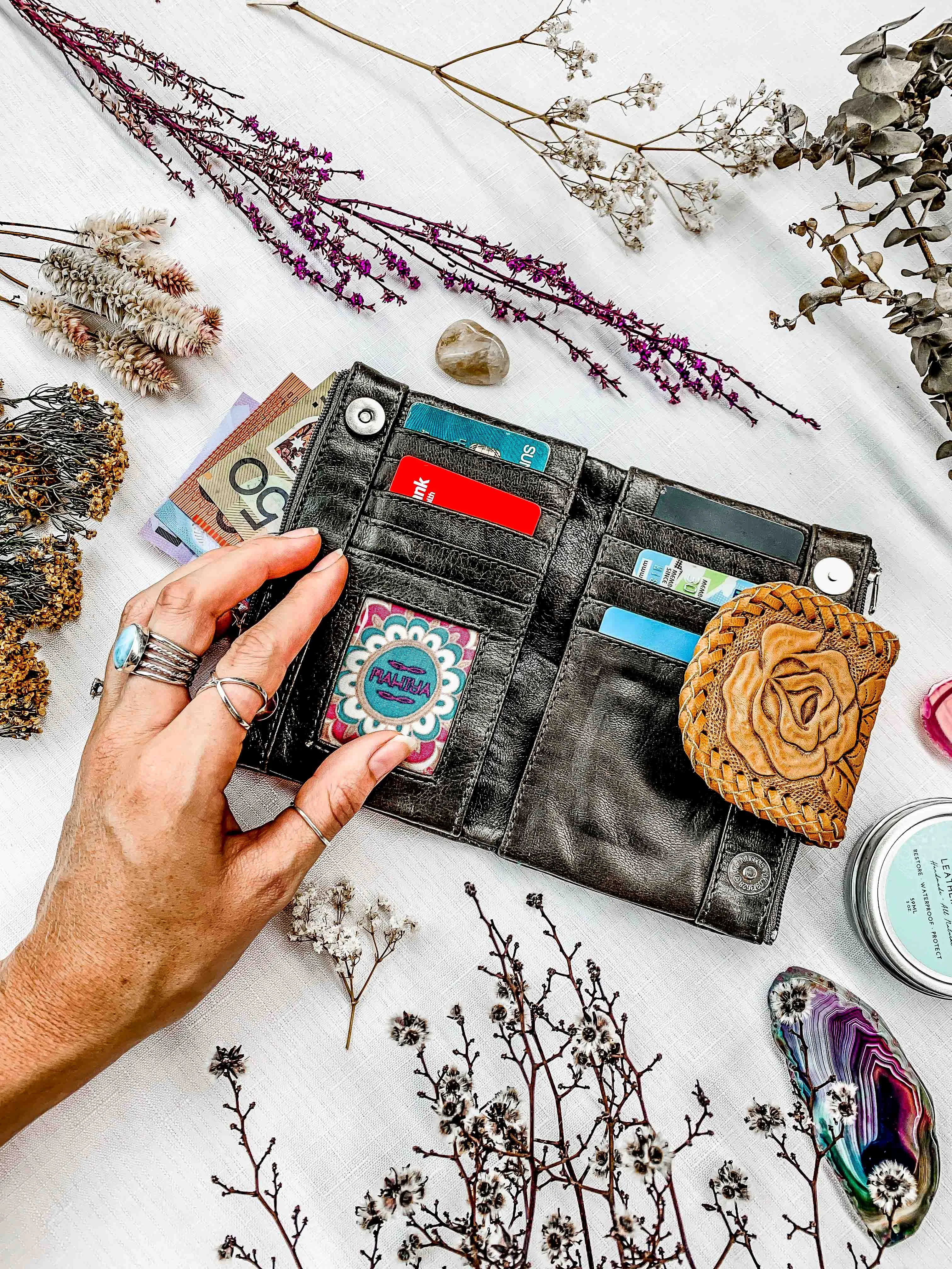 Kaya Leather Wallet sold by Mahiya product image thumbnail 2