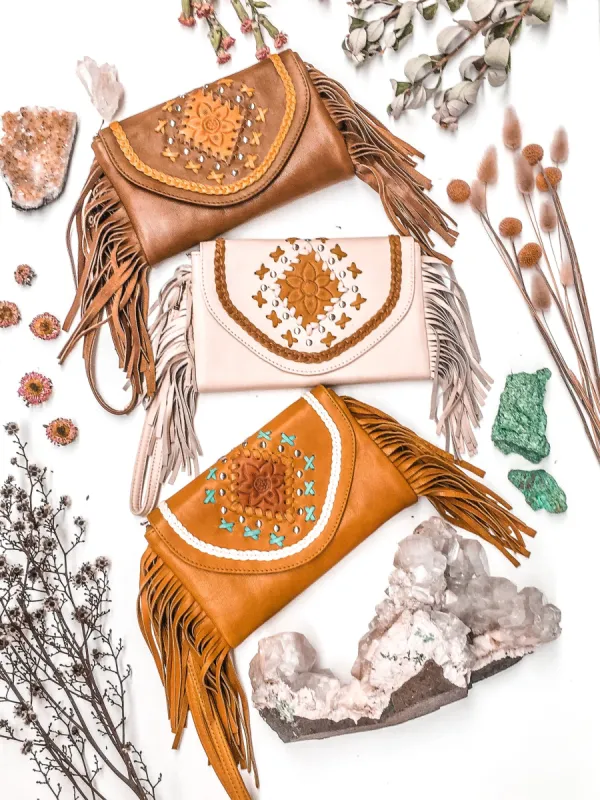 WS - Wild Flower Fringe Wallet sold by Mahiya