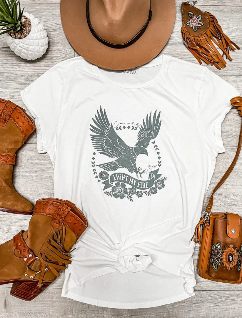 WS Light My Fire Organic Tee - White sold by Mahiya product image thumbnail 2