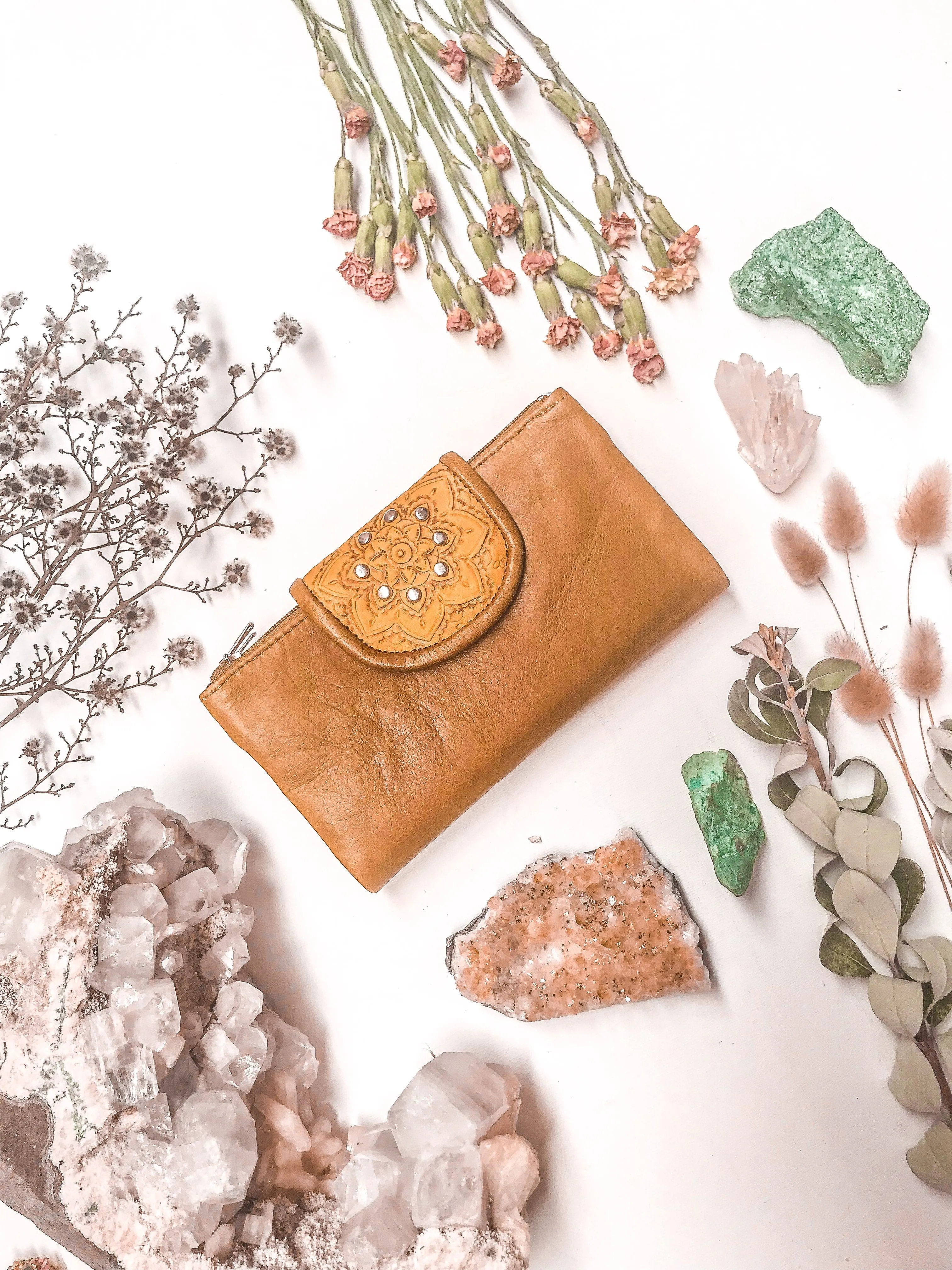 WS - Farah Wallet - Tan / Turquoise / Choc sold by Mahiya product image thumbnail 4