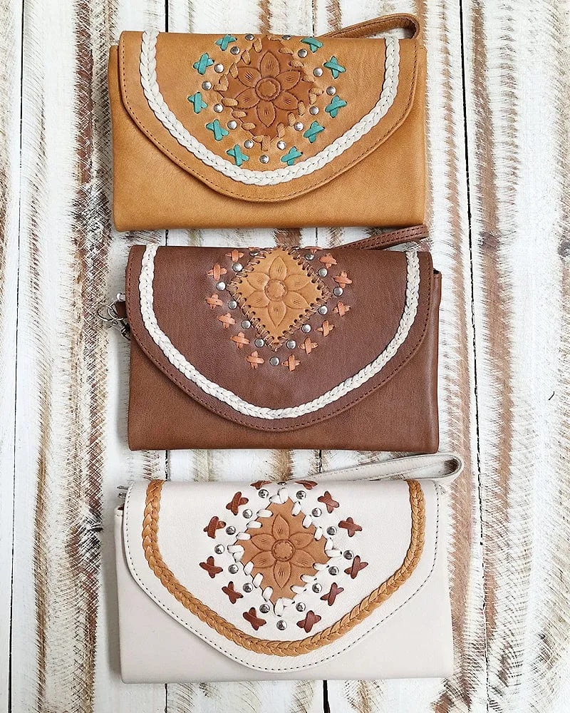 WS - Wild Flower Leather Wallet sold by Mahiya product image thumbnail 4