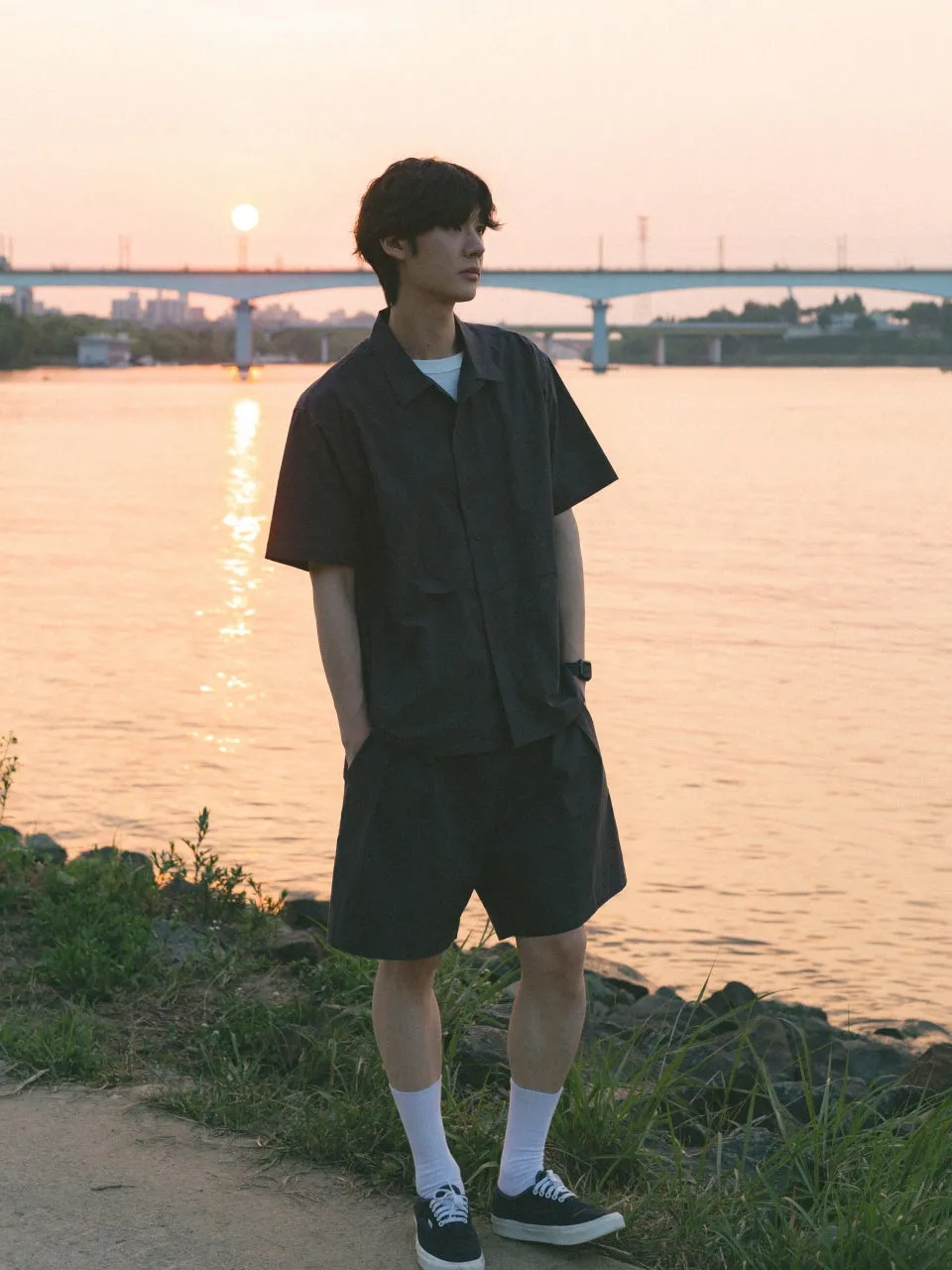 City Summer Light Banding Shorts (Charcoal) sold by Havehad product image thumbnail 2