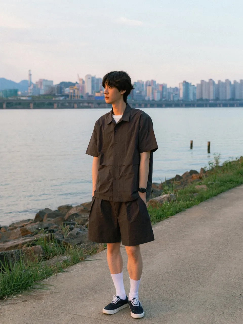City Summer Light Banding Shorts (Beige) sold by Havehad product image thumbnail 3