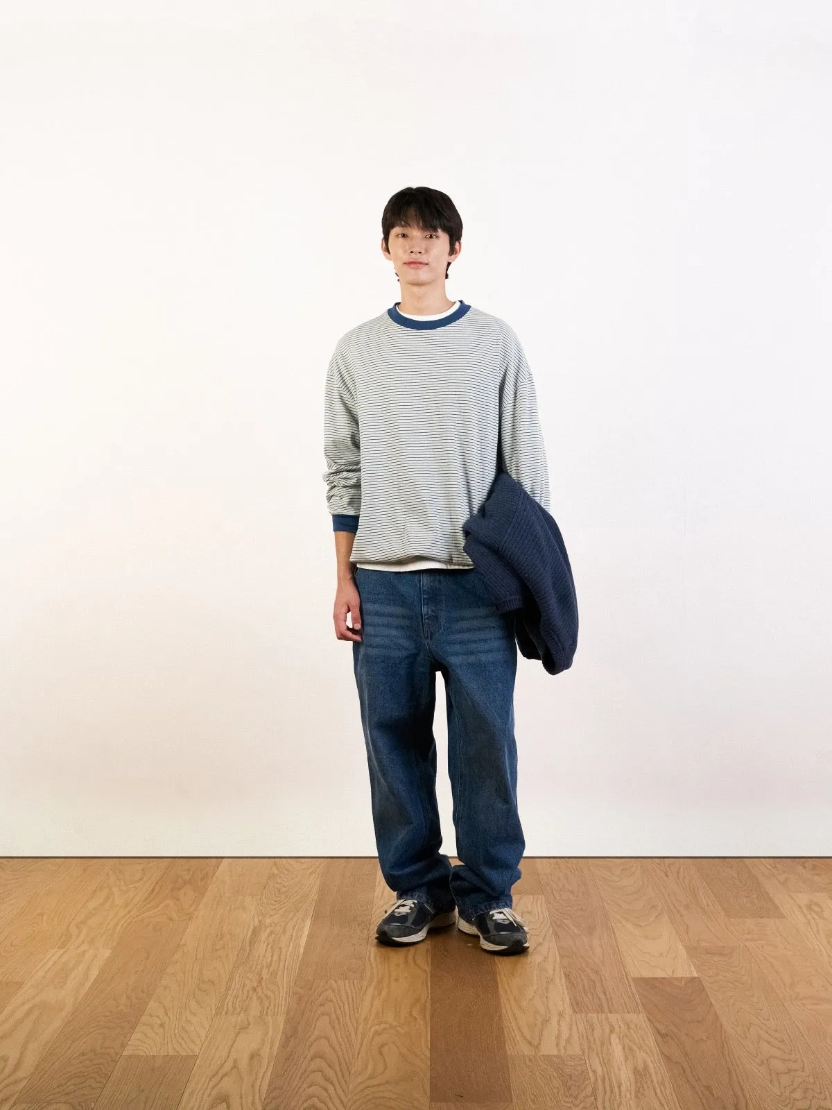Double Stripe String Tee (Blue Green) sold by Havehad product image thumbnail 2