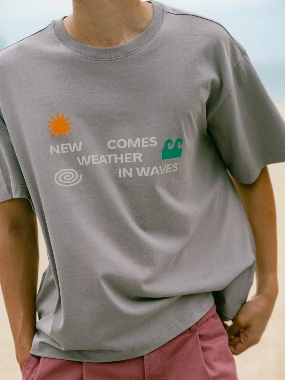 Weather in Waves Tee (Smoky Beige) sold by Havehad product image thumbnail 2