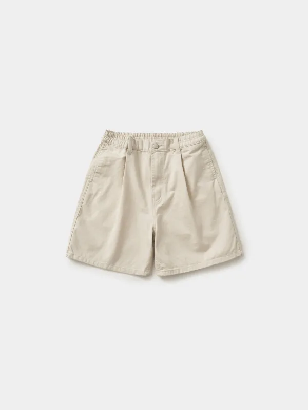 Sea&Sun Washed Pin-tuck Shorts (Ecru) made by Havehad