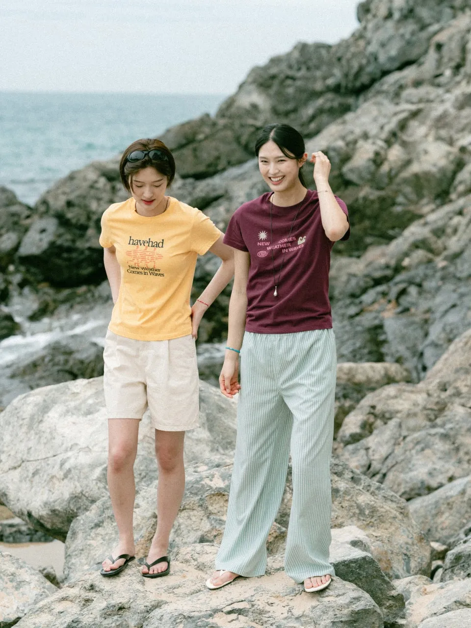 Sea&Sun Washed Pin-tuck Shorts (Ecru) sold by Havehad product image thumbnail 2