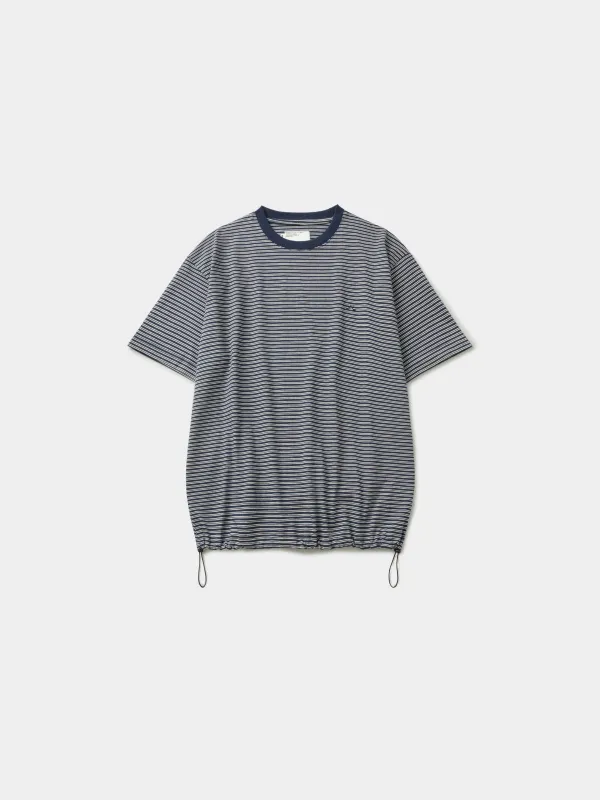 Relaxed Half Stripe String Tee (Stripe Navy) made by Havehad