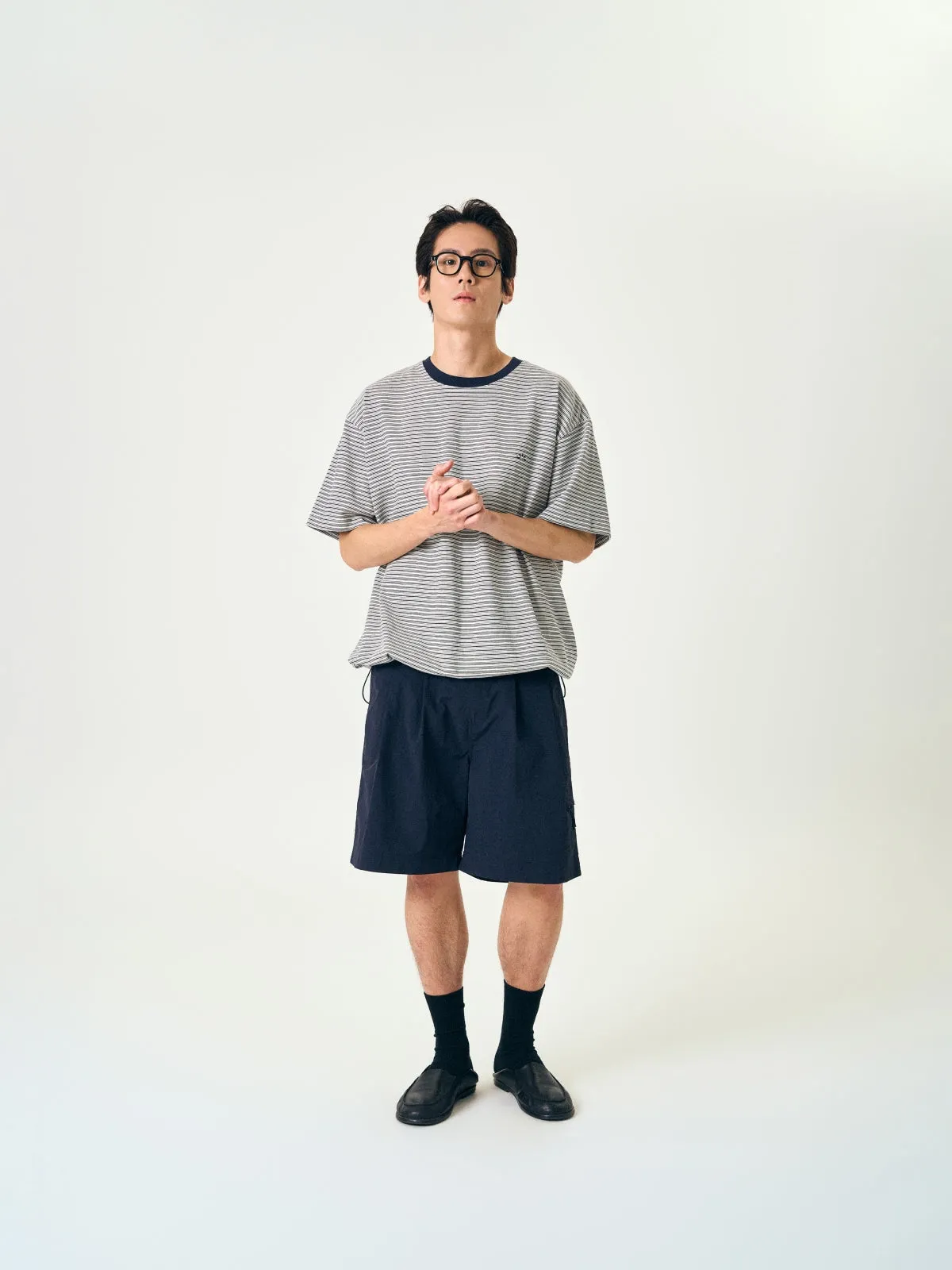 Relaxed Half Stripe String Tee (Stripe Charcoal) sold by Havehad product image thumbnail 3