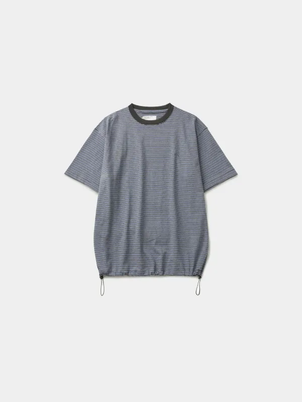 Relaxed Half Stripe String Tee (Stripe Charcoal) made by Havehad