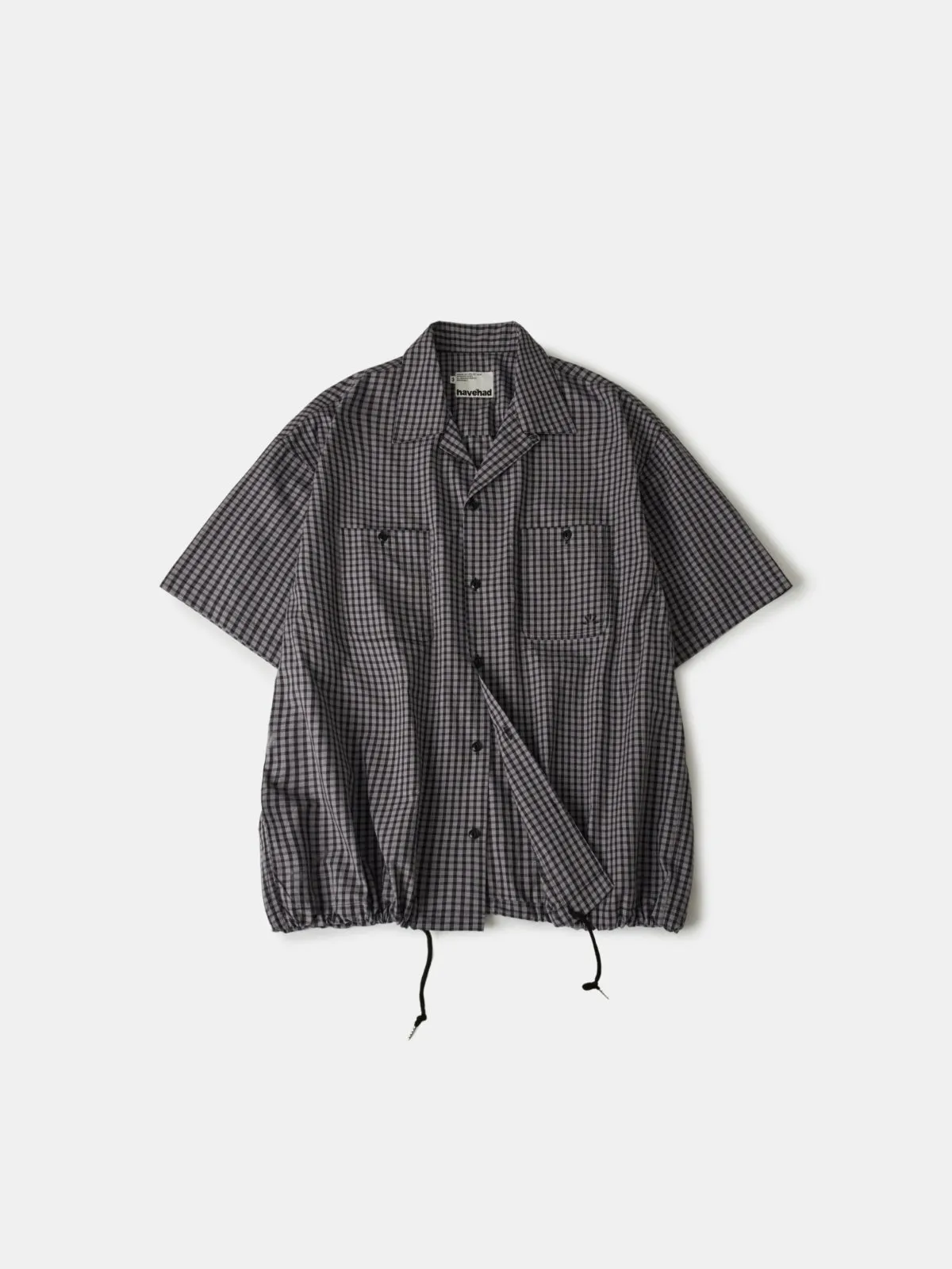Open Collar Check Shirts (Charcoal) sold by Havehad product image thumbnail 4