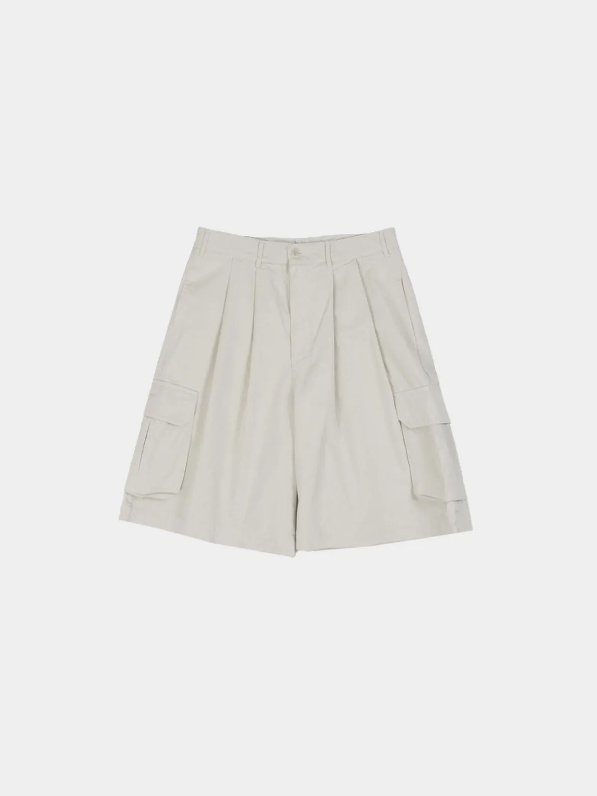 Utility Pin-tuck Cargo Shorts (Ecru) sold by Havehad
