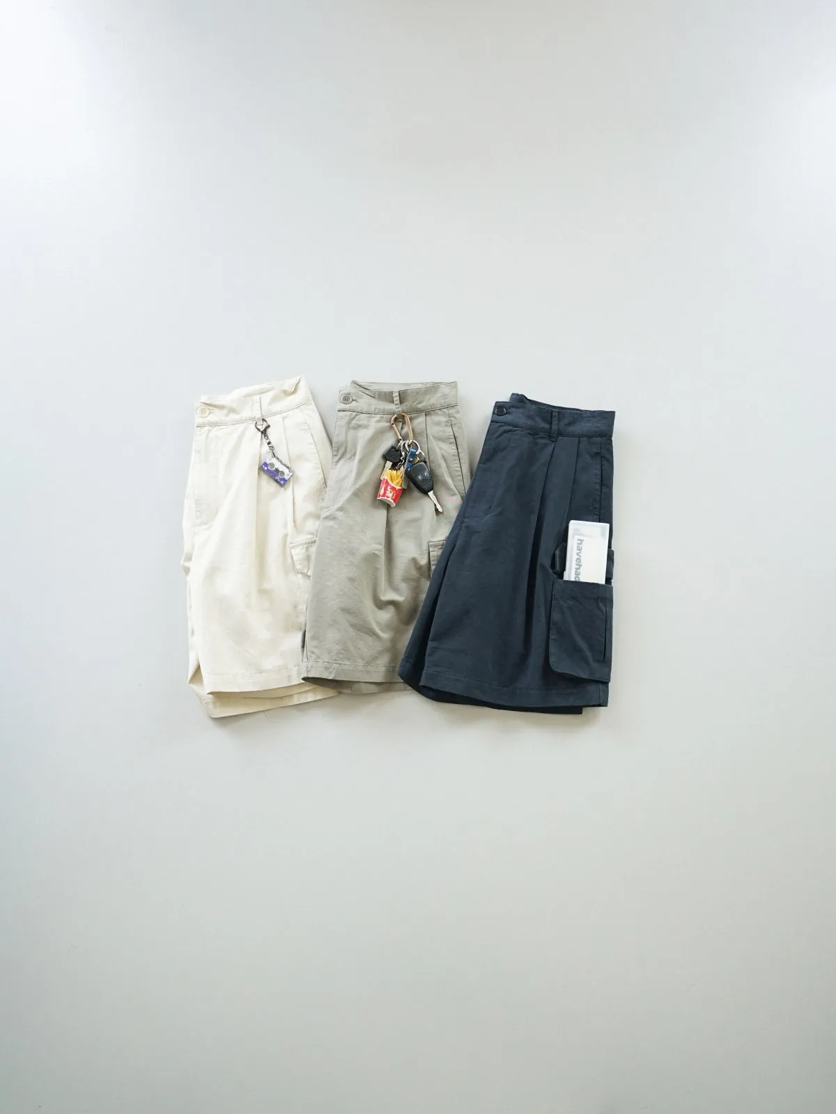 Utility Pin-tuck Cargo Shorts (Ecru) sold by Havehad product image thumbnail 3
