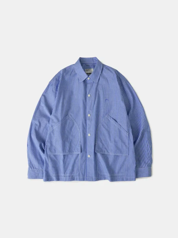 Field Pocket Shirt Jacket (Stripe Blue) made by Havehad